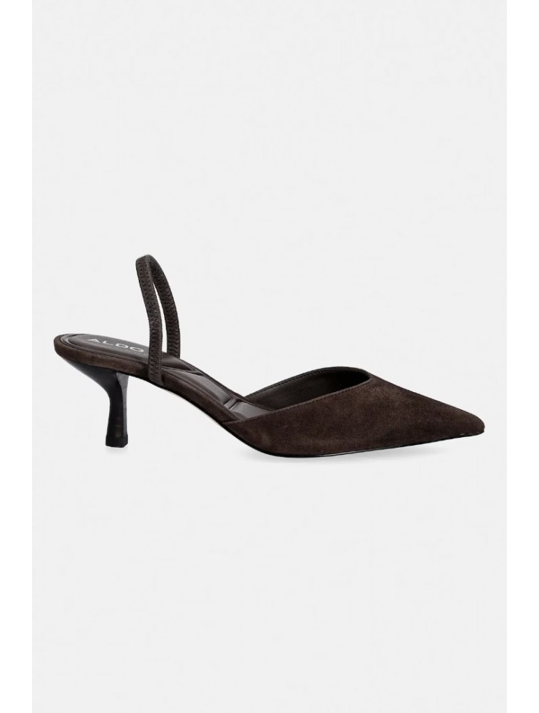 ALDO Re-olivia Brown Suede Women's Slingback Heels