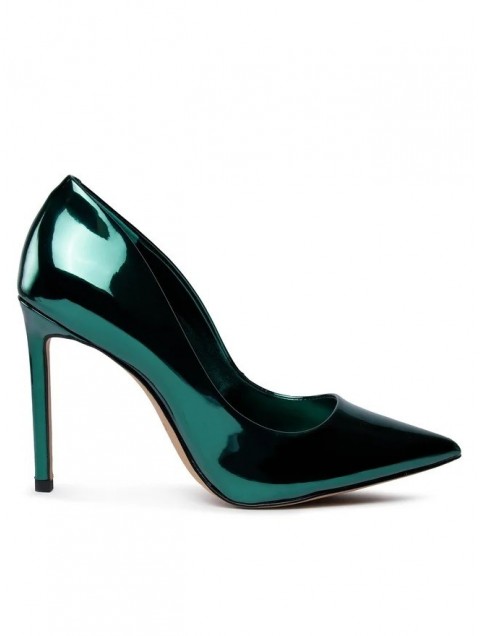 ALDO STESSY Green Metallic Heels