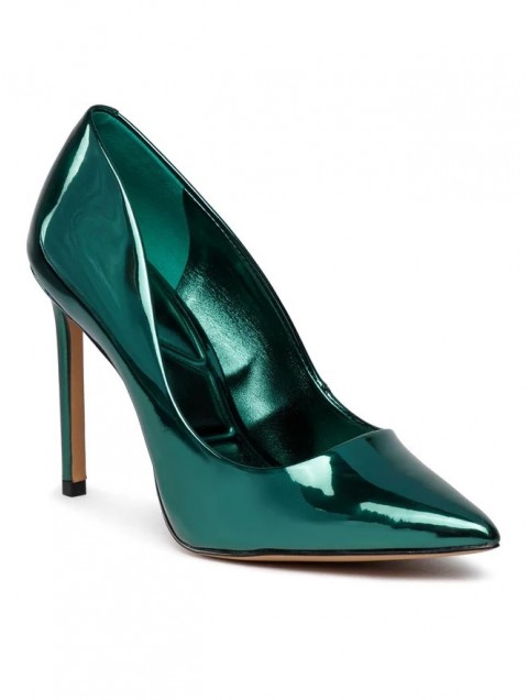 ALDO STESSY Green Metallic Heels