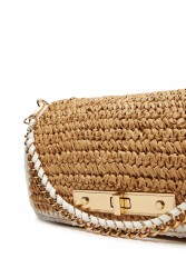 ALDO SUNBLOOM Beige Straw Women's Shoulder Bag