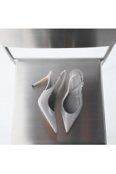 ALDO Stessysling 2.0 Γκρι Λουστρίνι Slingback  Γόβες