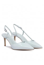 ALDO Vivennia Light Blue Patent Leather Women's Slingback Heels