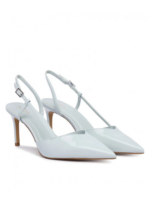 ALDO Vivennia Light Blue Patent Leather Women's Slingback Heels