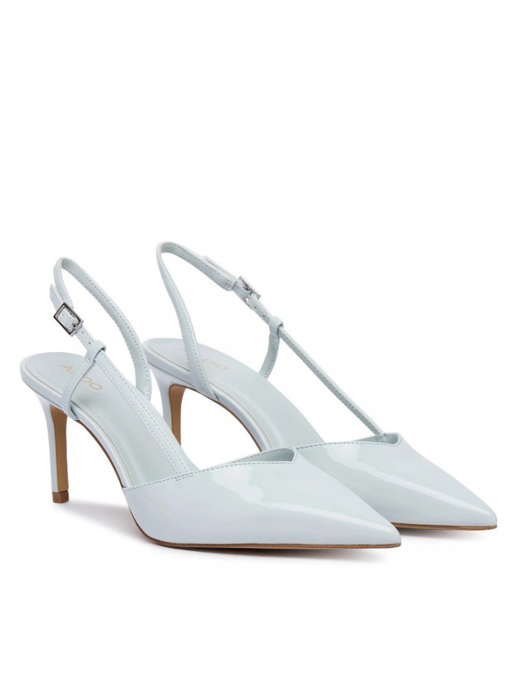 ALDO Vivennia Light Blue Patent Leather Women's Slingback Heels