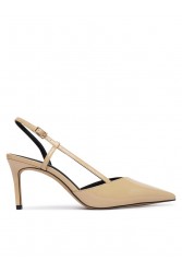 ALDO Vivennia Μπεζ Λουστρίνι Γυναικείες Slingback Γόβες