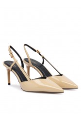 ALDO Vivennia Μπεζ Λουστρίνι Γυναικείες Slingback Γόβες