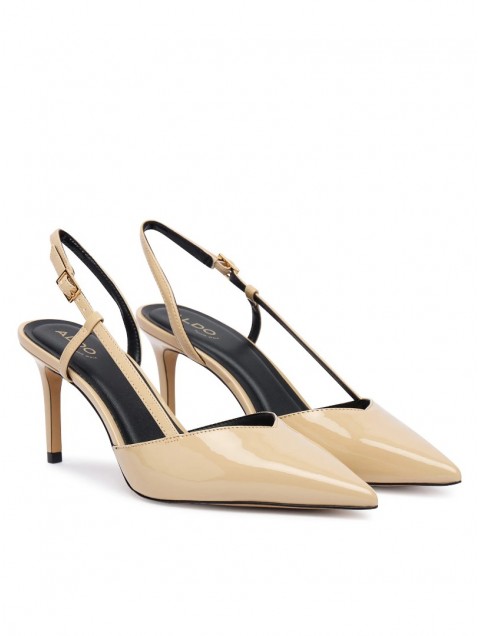 ALDO Vivennia Μπεζ Λουστρίνι Γυναικείες Slingback Γόβες