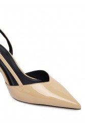 ALDO Vivennia Μπεζ Λουστρίνι Γυναικείες Slingback Γόβες