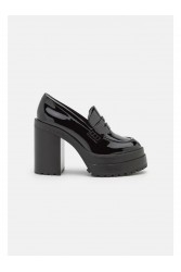 ALDO BIGSOUL Μαύρο δερμάτινο chunky loafer