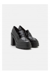 ALDO BIGSOUL Μαύρο δερμάτινο chunky loafer
