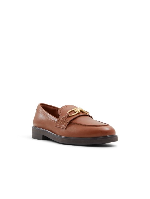 ALDO BISSOM Tan moccasins with buckle