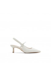 ALDO ELODIA Λευκές slingback γυναικείες γόβες
