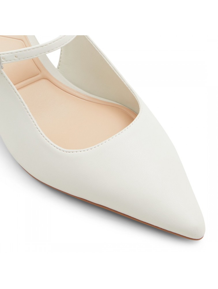 ALDO ELODIA Λευκές slingback γυναικείες γόβες