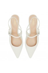ALDO ELODIA Λευκές slingback γυναικείες γόβες