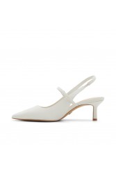 ALDO ELODIA Λευκές slingback γυναικείες γόβες