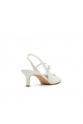 ALDO ELODIA Λευκές slingback γυναικείες γόβες