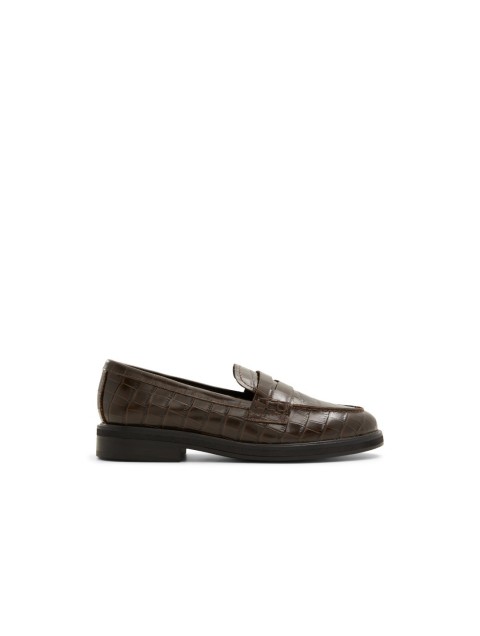 ALDO LEDEDANTEN Brown croco moccasins