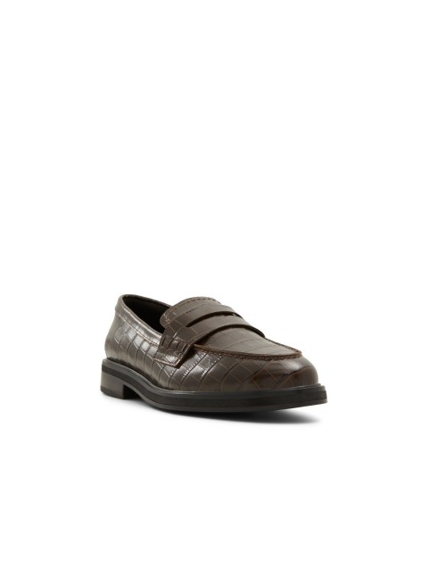 ALDO LEDEDANTEN Brown croco moccasins