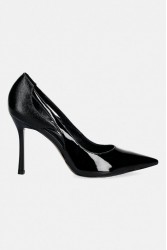ALDO Deluna Black Patent Leather Women's Heels with Slits