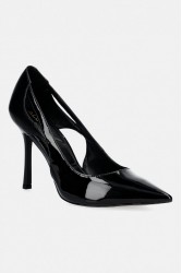 ALDO Deluna Black Patent Leather Women's Heels with Slits