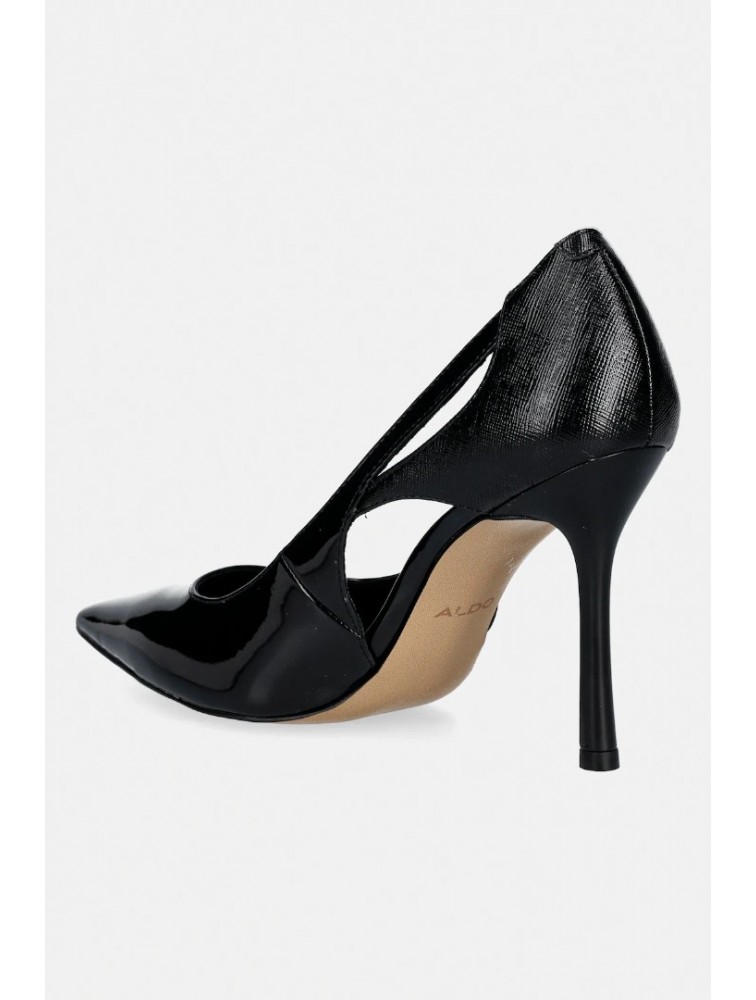 ALDO Deluna Black Patent Leather Women's Heels with Slits