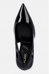 ALDO Deluna Black Patent Leather Women's Heels with Slits