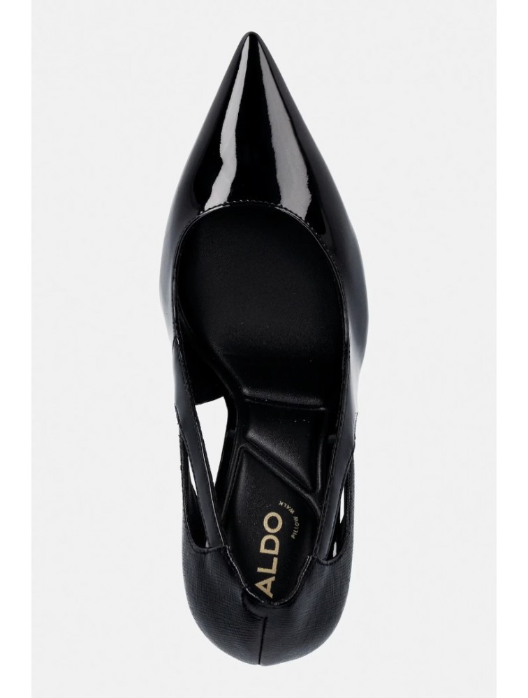 ALDO Deluna Black Patent Leather Women's Heels with Slits