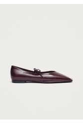 ALOHAS Sway Burgundy Leather Ballet Flats Μπορντώ Δερμάτινες Δετές Μπαλαρίνες