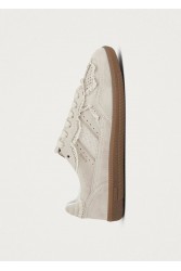 ALOHAS TB.490 Crochet Cream Leather Sneakers Κρεμ Κροσέ Δερμάτινα Sneakers