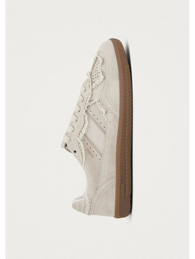 ALOHAS TB.490 Crochet Cream Leather Sneakers Κρεμ Κροσέ Δερμάτινα Sneakers