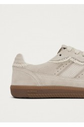 ALOHAS TB.490 Crochet Cream Leather Sneakers Κρεμ Κροσέ Δερμάτινα Sneakers