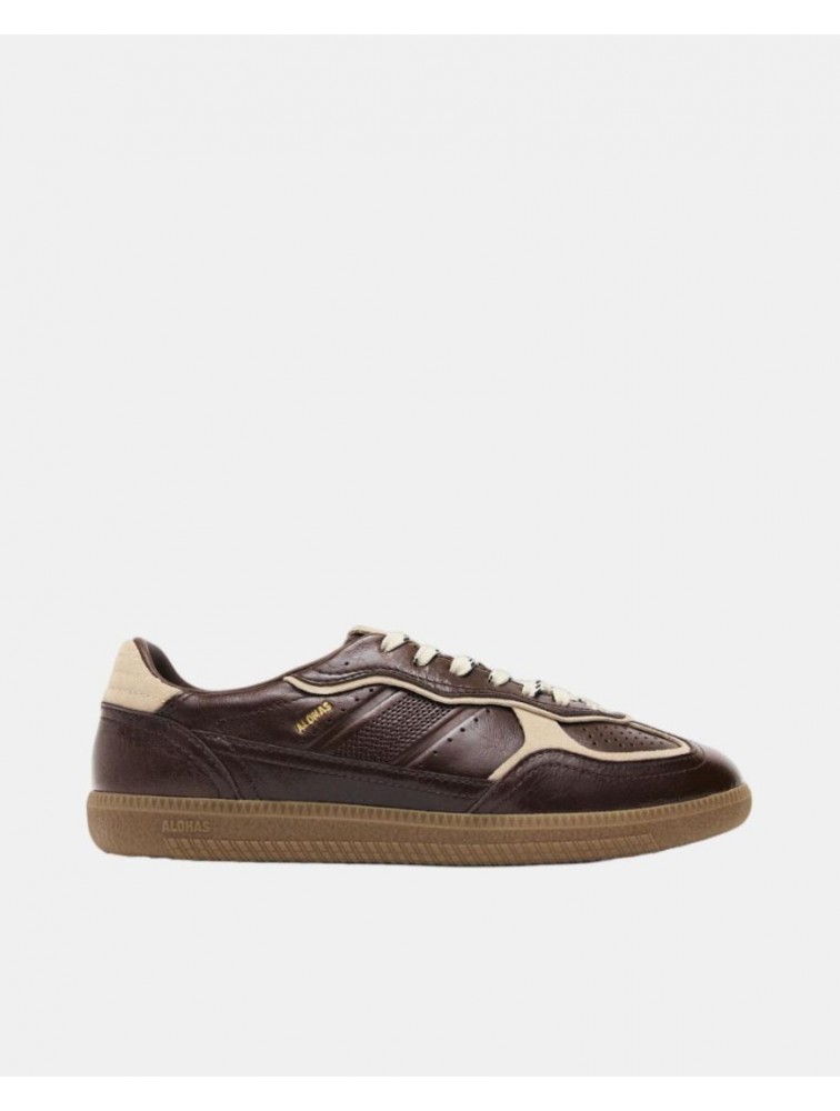 ALOHAS TB.490 Patent Brown Leather Sneakers Καφέ Δερμάτινα Sneakers