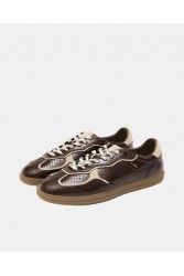 ALOHAS TB.490 Patent Brown Leather Sneakers Καφέ Δερμάτινα Sneakers