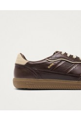 ALOHAS TB.490 Patent Brown Leather Sneakers Καφέ Δερμάτινα Sneakers