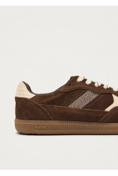 ALOHAS TB.490 Rife Cocoa & Off White Leather Sneakers Καφέ Λευκά Δερμάτινα Sneakers