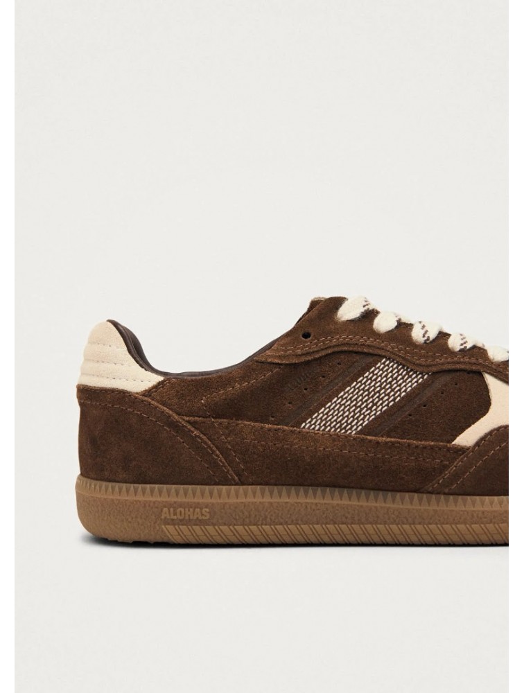 ALOHAS TB.490 Rife Cocoa & Off White Leather Sneakers Καφέ Λευκά Δερμάτινα Sneakers