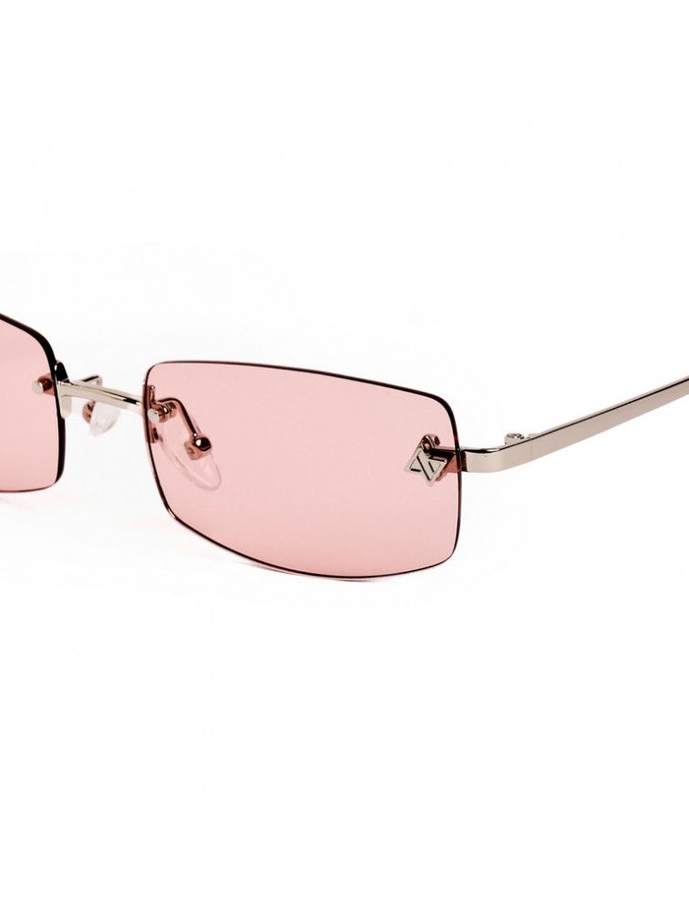 A\V SUNGLASSES Angel Pink Rectangular Metal Sunglasses