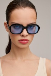 AV SUNGLASSES Ace Black Blue Μαύρα Γυαλιά Ηλίου με Μπλε Φακούς