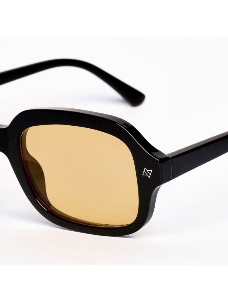 AV SUNGLASSES Ace Black Orange Μαύρα Γυαλιά Ηλίου με Πορτοκαλί Φακούς