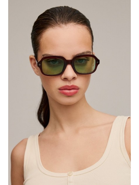 A\V SUNGLASSES Ace Μπορντώ Γυαλιά Ηλίου με πράσινους φακούς 