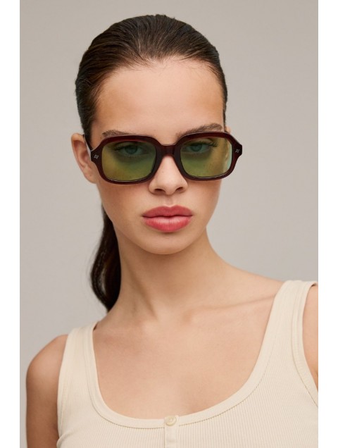 A\V Sunglasses Ace Bordeaux Sunglasses with green lenses