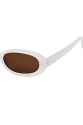 A\V SUNGLASSES Alex Milky Λευκά Γυαλιά Ηλίου με καφέ φακούς