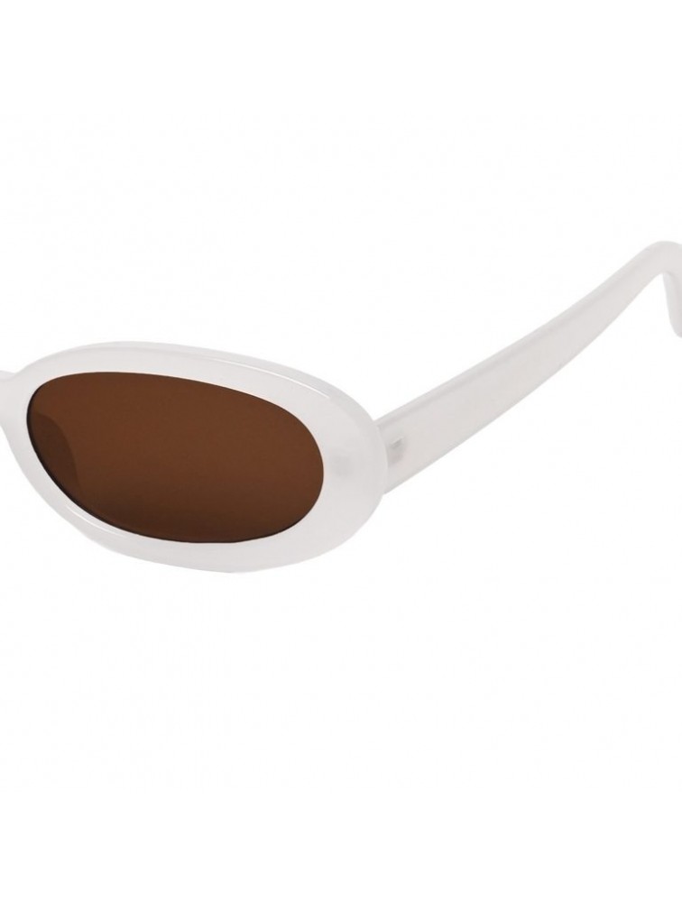 A\V SUNGLASSES Alex Milky Λευκά Γυαλιά Ηλίου με καφέ φακούς