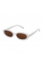 A\V SUNGLASSES Alex Milky Λευκά Γυαλιά Ηλίου με καφέ φακούς