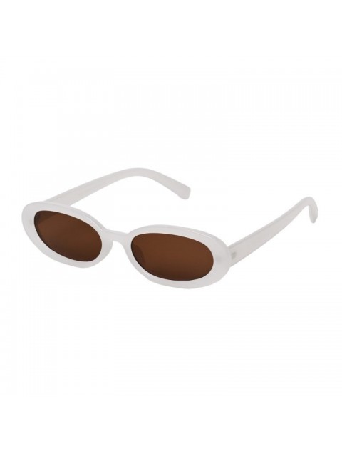 A\V SUNGLASSES Alex Milky White Sunglasses with Brown Lenses