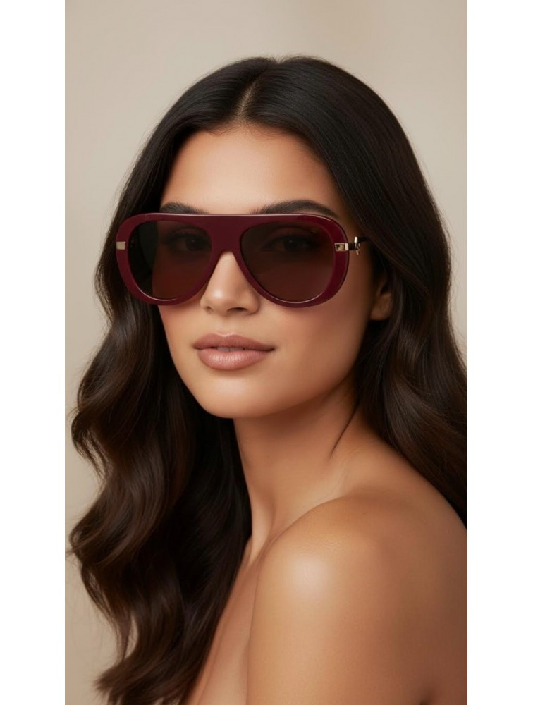 AV SUNGLASSES Alexia Burgundy Μπορντώ Γυαλιά Ηλίου