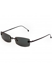 A\V SUNGLASSES Angel Black Rectangular Metal Sunglasses