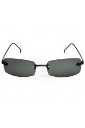 A\V SUNGLASSES Angel Black Rectangular Metal Sunglasses