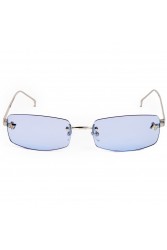 AV SUNGLASSES Angel Blue Ορθογώνια Ασημί Γυαλιά Ηλίου με Μπλε Φακούς