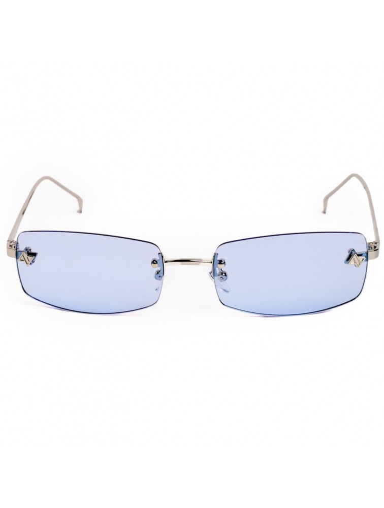 AV SUNGLASSES Angel Blue Ορθογώνια Ασημί Γυαλιά Ηλίου με Μπλε Φακούς